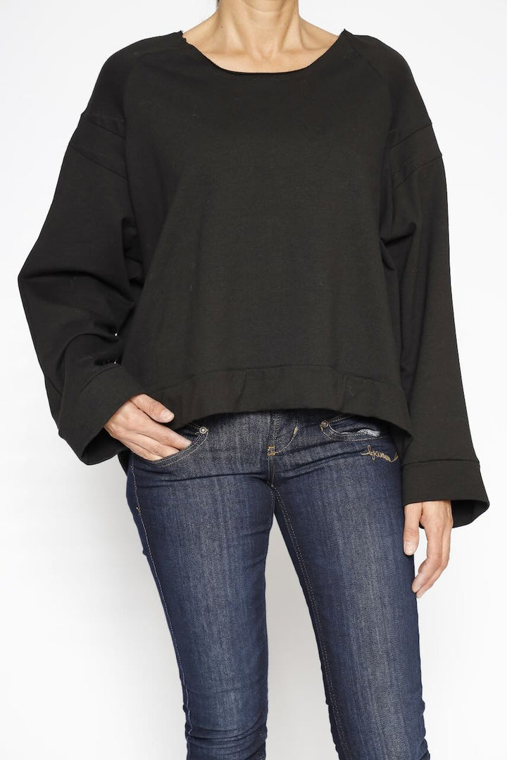 ZIP SWEATSHIRT P3UU1018-BLACK