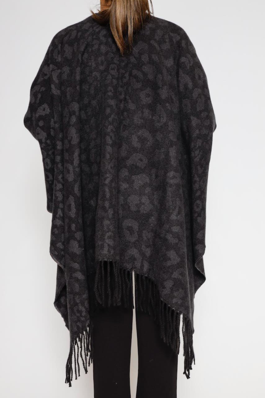 CARZOLA PONCHO-BLACK