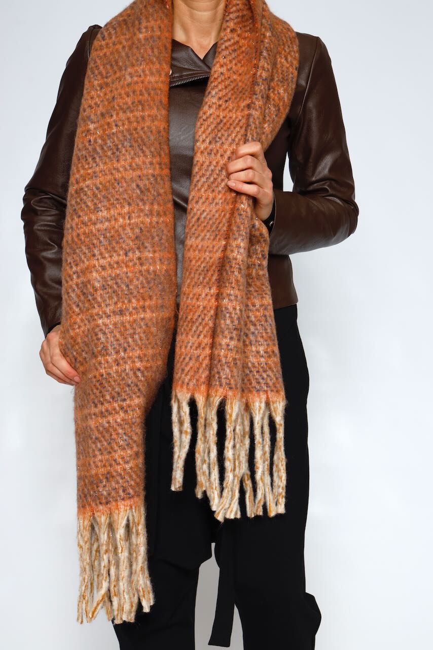 SIR1267-ORANGE SCARF