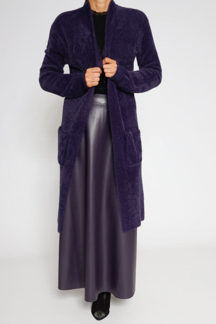 GAMBLER CARDIGAN-PURPLE